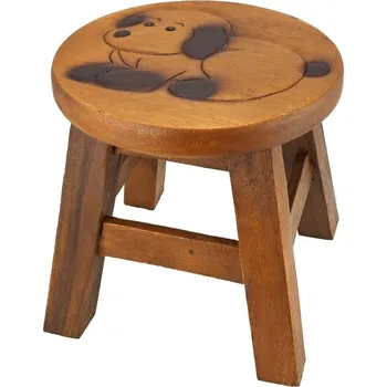 Stolička Stolička Pes dřevo teak 25 cm