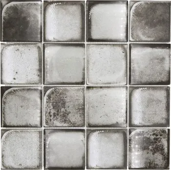 Obklad Skleněná mozaika XCM CS04 čtvercová Crystal Cement Style grey 29,8x29,8cm
