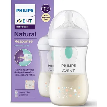 Láhev s ventilem 260 ml Avent Natural Response AirFree Decor