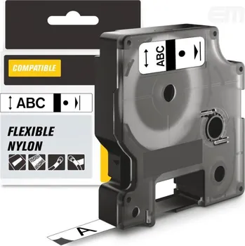 Pásek do tiskárny Páska AltPrint [Dymo] Rhino nylon 12mm (18488) bílá, 3,5m