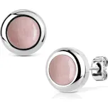 NUBIS® Ocelové náušnice s Růženínem 8mm - NB008-08