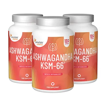 Essentials Ashwagandha KSM-66® vysoká dávka – Vegan, 360 kapslí