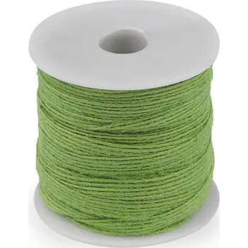 Jutová stuha šíře 6 mm, barva 7 zelená sv.