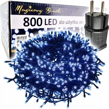 Vánoční dekorace Cortina Vánoční osvětlení řetěz rampouchy 800LED studená bílá