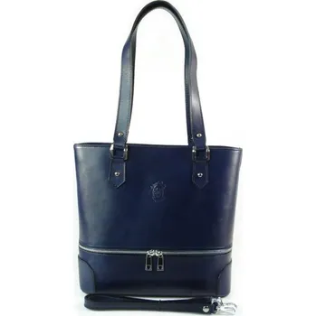 Kabelka Kožená kabelka přes rameno Vera Pelle V335N modrá