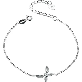 Náramek NUBIS® Dámský stříbrný náramek s motýlkem - NB-1070