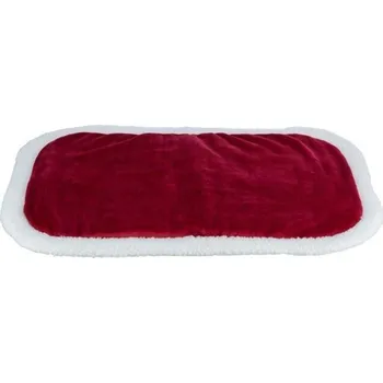 Pelíšek pro psa TRIXIE Xmas NEVIO oválná vánoční podložka, 98 x 58 cm, červená/bílá