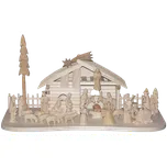 Dřevěný ručně vyřezávaný betlém 14a6 63…