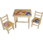 ČistéDřevo Dřevěný dětský stoleček se 2…