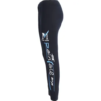 Dámské legíny Pohodlné dámské bavlněné legíny s nápisem Rain, modré, velikost M (ODPOVÍDÁ VELIKOSTI S)