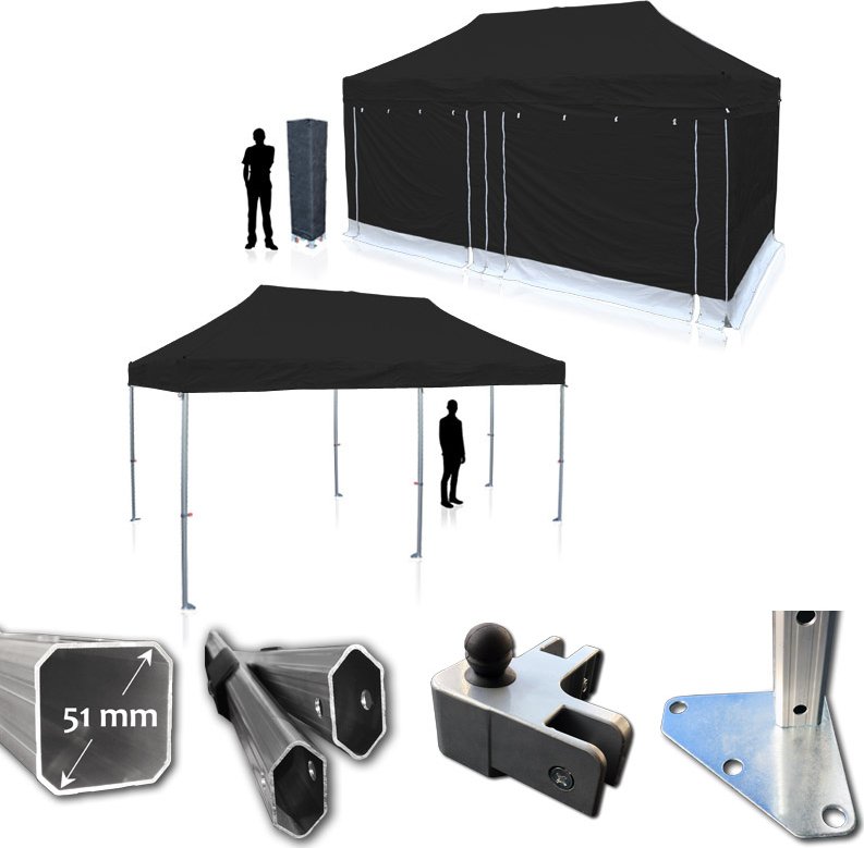 Nůžkový párty stan RedX® PROFI PLUS 4x8 m ( Celohliníkový profesionální nůžkový párty stan 4x8 m v odlehčené verzi - dostupný v 8 barvách a možností vlastního potisku)