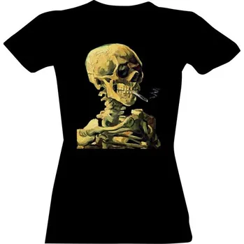 Dámské tričko Tričko s potiskem Van Gogh - Lebka (remasterováno) dámské