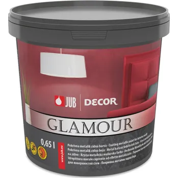 barva na zeď Dekorativní metalická barva - DECOR GLAMOUR 0,65L + PODKLADNÍ BARVA 0,75L - SILVER