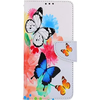 Pouzdro na mobilní telefon Pouzdro Xiaomi Redmi Note 12 knížkové Barevné s motýlky (kryt neboli obal na Xiaomi Redmi Note 12)
