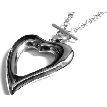 Náhrdelník Steel Jewelry Náhrdelník srdce z chirurgické oceli NH150305 dárkové balení zdarma