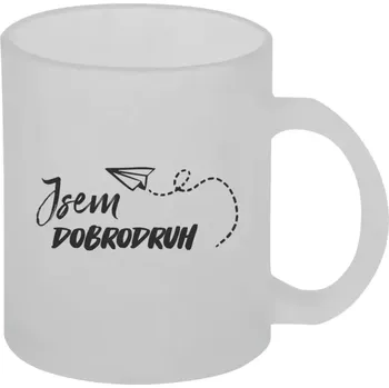 Hrnek 330 ml - skleněný matný Jsem dobrodruh