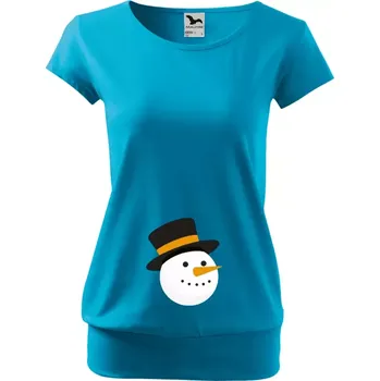 Těhotenské tričko Malfini City Sněhulák