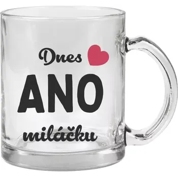 Hrnek 330 ml - skleněný Dnes ANO miláčku