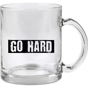 Hrnek 330 ml - skleněný GO HARD