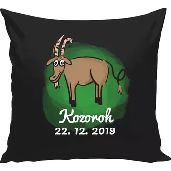 Polštář Polštář černý 40x40 cm Kozoroh