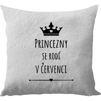 Polštář Polštář bílý 40x40 cm - dlouhý chlup Princezny se rodí v ...