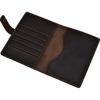 Ledvinka Luxusní kožené pouzdro na pas a karty Barva (Varianta): tmavě hnědá