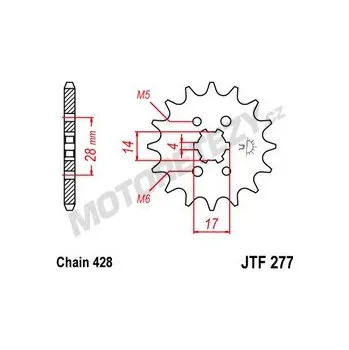 Řetězová sada pro motocykl Řetězové kolečko DERBI 125 Terra rok 07-14