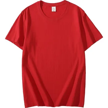 Pánské tričko Bavlněné unisex tričko s kulatým výstřihem Barva: Červená, Velikost: 2XL