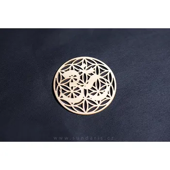 Podtácek Dřevěný Podtácek Om 9 cm