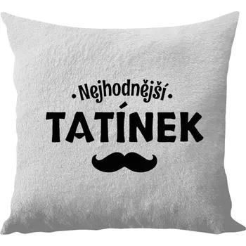 Polštář Polštář bílý 40x40 cm - dlouhý chlup Nejhodnější tatínek