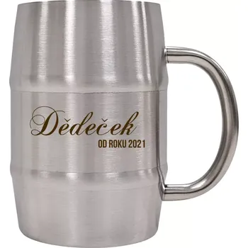 Sklenice Nerezový chladicí půllitr Dědeček od roku