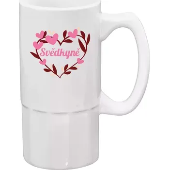 Sklenice Půllitr pro svědkyni - Svědkyně - se srdíčky - 500 ml