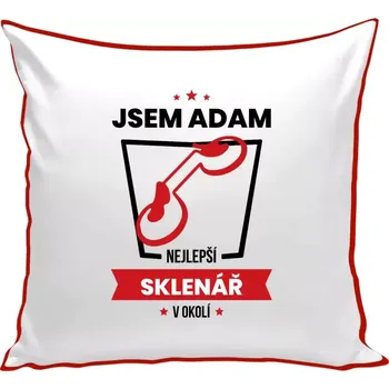 Polštář Polštář barevný 32x32 cm Nejlepší v okolí - sklenář