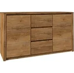 MARLETT komoda 2D3S, dub lefkas tmavý + vyzvednutí ZDARMA