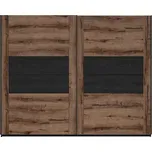 BRW KASSEL šatní skříň SZF/270, dub monastery/dub černý