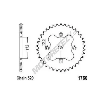 Řetězová sada pro motocykl Rozeta SUZUKI LT-R 450 Quadracer rok 06-09