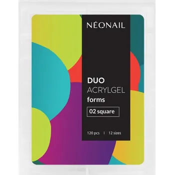 NEONAIL Duo Acrylgel Forms šablony na nehty typ 02 Square 120 ks