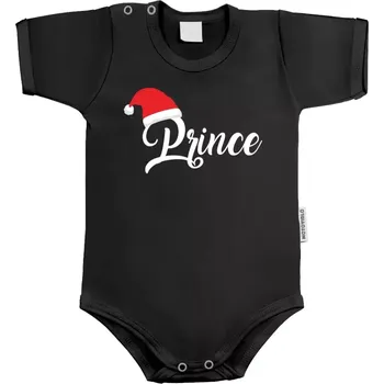Kojenecký body Dětské body s krátkým rukávem Vánoční čepice - Prince