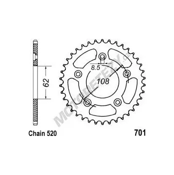 Řetězová sada pro motocykl Rozeta CAGIVA 125 Mito rok 04-10