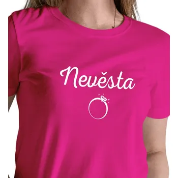 Dámské triko růžové - Nevěsta prsten 3XL