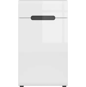 Komoda BRW AZTECA TRIO komoda KOM1D1S/10/6 bílá/bílý lesk