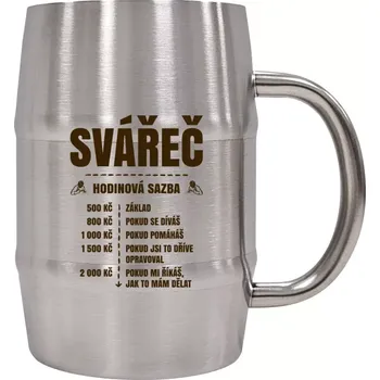 Sklenice Nerezový chladicí půllitr Hodinová sazba - svářeč