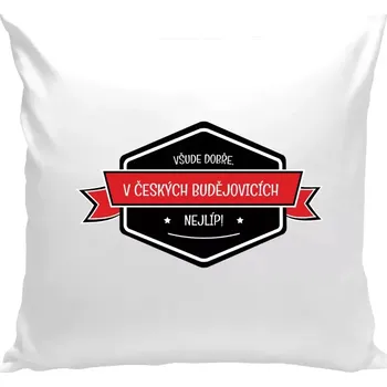 Polštář Polštář bílý 40x40 cm Všude dobře v... nejlíp