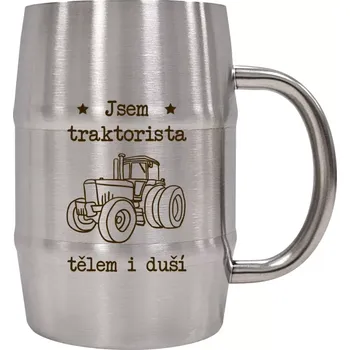 Sklenice Nerezový chladicí půllitr Jsem traktorista tělem i duší