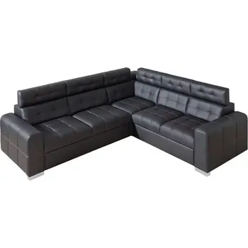 Sedací souprava Rozkládací rohová sedačka IRMA I černá