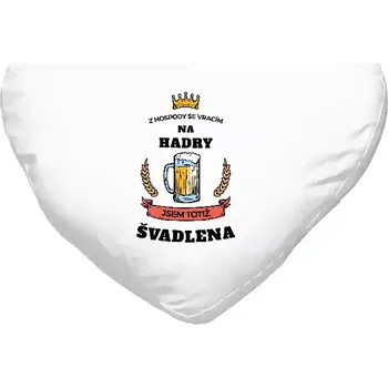 Polštář Polštář srdce 40x35 cm Z hospody se vracím - Švadlena