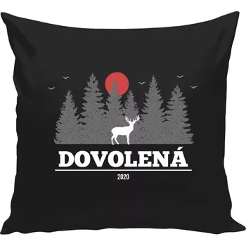 Polštář Polštář černý 40x40 cm Dovolená, rok