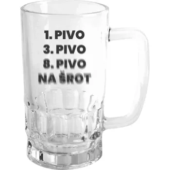 Sklenice Půllitr skleněný Na šrot