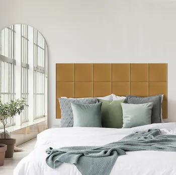 Obklad Čalouněný panel - Čtverec - 30x30cm Žlutá