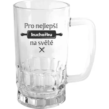Sklenice Půllitr pro kuchaře a kuchařky - Pro nejlepší kuchařku na světě - čirý